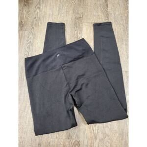 Fabletics Ribbed Black Thick Compression Leggings Pants Women's Medium - 28" Ins